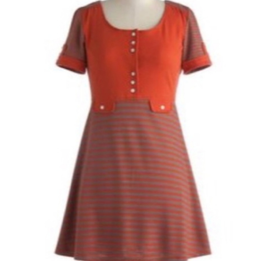 Modcloth bea and dot waitress dress rare colorway